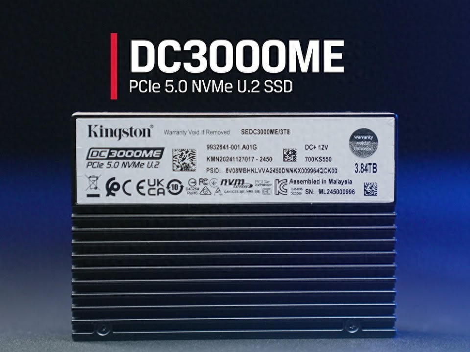 Kingston Launches PCIe 5.0 SSD DC3000ME for Enterprise Applications