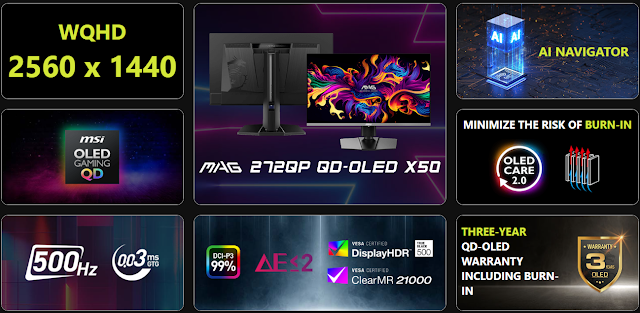 MSI MAG 272QP QD-OLED X50